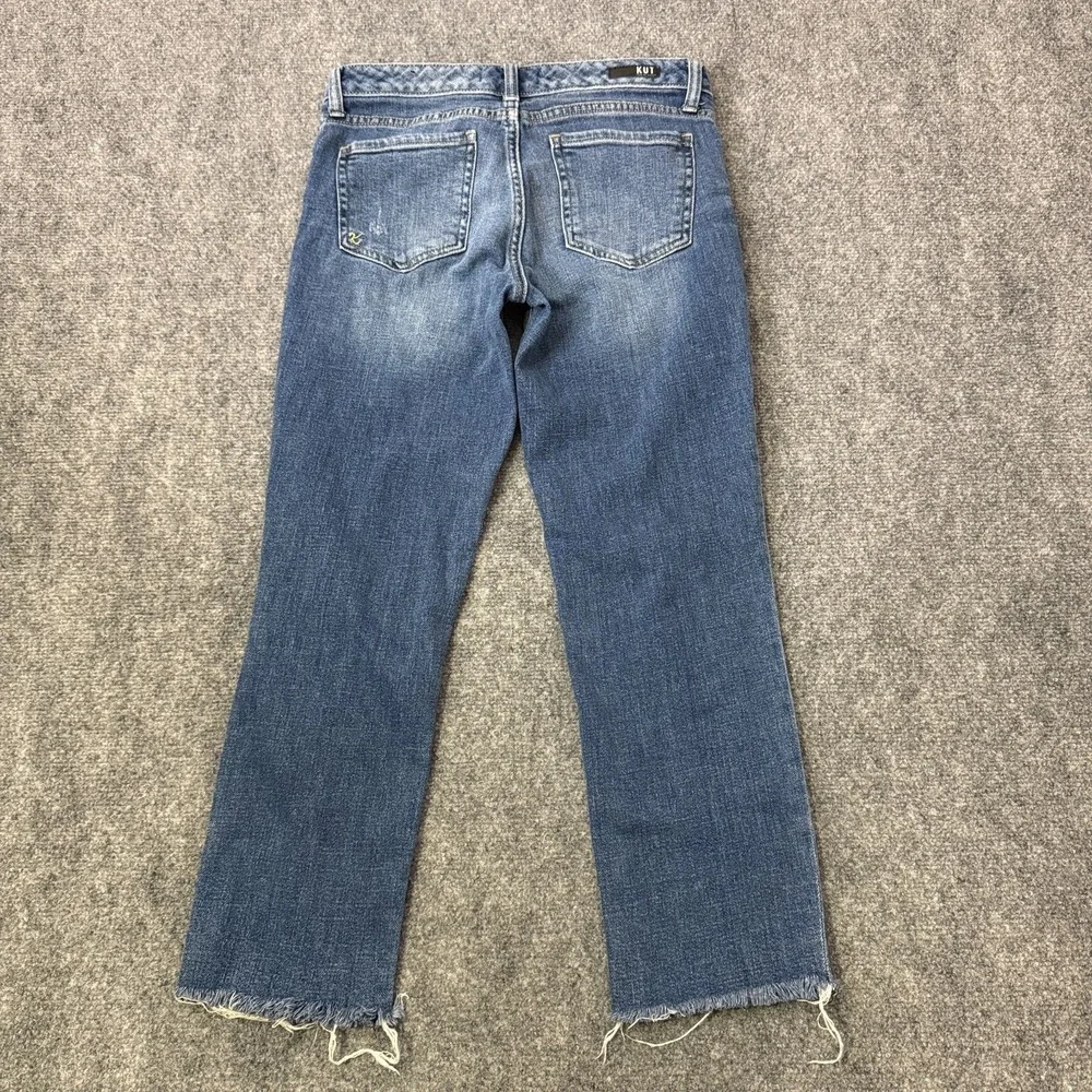 KUT From The Kloth Reese Ankle Straight Jean Womens 10 (30 Waist)‎ Distressed